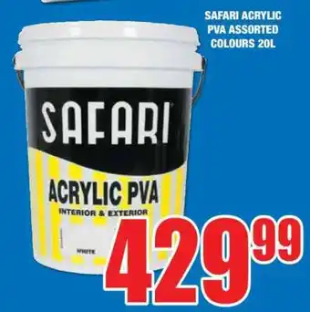 Boxer SAFARI ACRYLIC PVA ASSORTED COLOURS 20L offer
