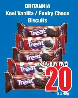 Boxer BRITANNIA Kool Vanilla / Funky Choco Biscuits offer