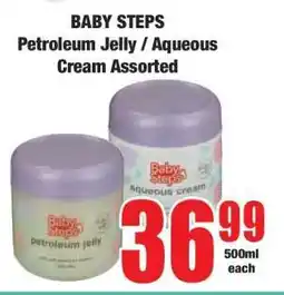 Boxer BABY STEPS Petroleum Jelly / Aqueous Cream Assorted offer