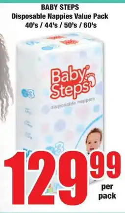 Boxer BABY STEPS Disposable Nappies Value Pack offer