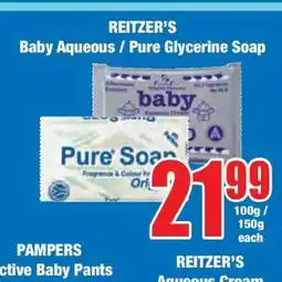 Boxer REITZER’S Baby Aqueous / Pure Glycerine Soap offer