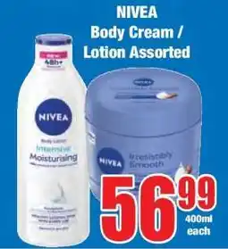 Boxer NIVEA Body Cream / Lotion Assorted offer
