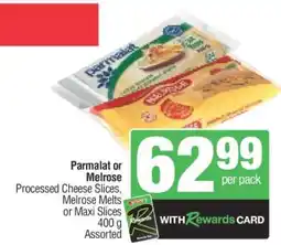 Spar Parmalat or Melrose Processed Cheese Slices, Melrose Melts or Maxi Slices offer