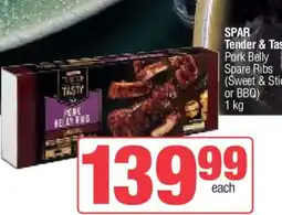 Spar SPAR Tender & Tasty Pork Belly Spare Ribs offer