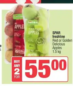 Spar SPAR freshline Red or Golden Delicious Apples offer