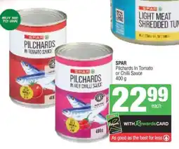 Spar SPAR Pilchards In Tomato or Chilli Sauce offer