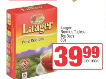 Spar Laager Rooibos Tagless Tea Bags 80s offer