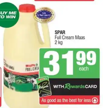 Spar SPAR Full Cream Maas offer