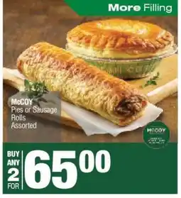 Spar McCoy Pies or Sausage Rolls Assorted offer