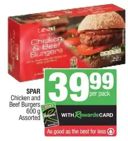 Spar SPAR Chicken and Beef Burgers offer