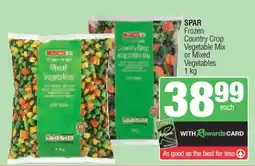 Spar SPAR Frozen Country Crop Vegetable Mix or Mixed Vegetables offer