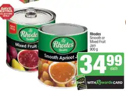 Spar Rhodes Smooth or Mixed Fruit Jam offer
