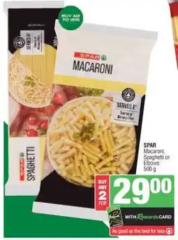 Spar SPAR Macaroni, Spaghetti or Elbows offer