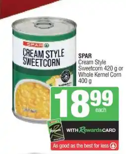 Spar SPAR Cream Style Sweetcorn offer