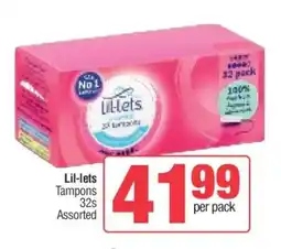 Spar LIL-LETS Tampons offer