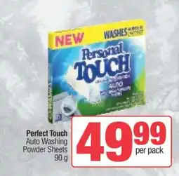 Spar Perfect Touch Auto Washing Powder Sheets offer