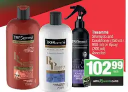 Spar Tresemmè Shampoo and Conditioner or Spray offer