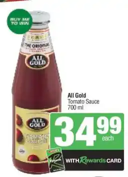 Spar All Gold Tomato Sauce 700 ml offer