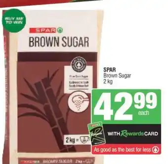 Spar SPAR Brown Sugar 2 kg offer