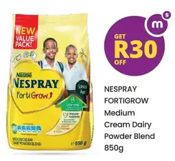 Shoprite NESPRAY FortiGrow Medium Cream Dairy Powder Blend offer