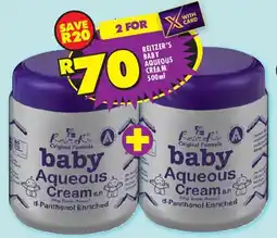 Shoprite Reitzer's baby aqueous cream offer