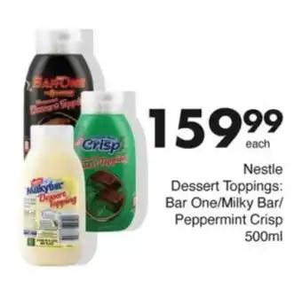 Save Hyper Nestle Dessert Toppings Bar One/ Milky Bar/ Peppermint Crisp offer