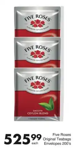 Save Hyper Five Roses Original Teabags Envelopes offer