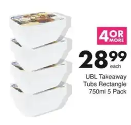 Save Hyper UBL Takeaway Tubs Rectangle offer