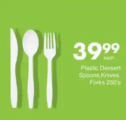 Save Hyper Plastic Dessert Spoons, Knives, Forks offer