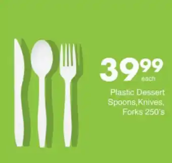 Save Hyper Plastic Dessert Spoons, Knives, Forks offer
