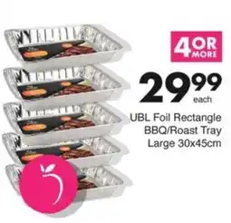 Save Hyper UBL Foil Rectangle BBQ/ Roast Tray Large offer