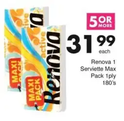 Save Hyper Renova 1 Serviette Max Pack 1ply offer