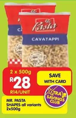 Shoprite Mr. pasta shapes all variants offer