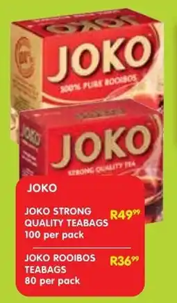 Shoprite Joko rooibos quality teabags offer