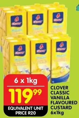 Shoprite Clover classic vanilla flavoured custard offer