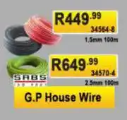 K Carrim G.P House Wire 1.5mm x 100m 34564-8 offer