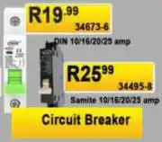 K Carrim Din 10/16/20/25 Amp Circuit Breaker 34673-6 offer