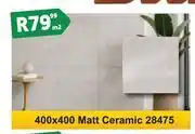 K Carrim Matt Ceramic Tiles 400 x 400 28475-Per m2 offer