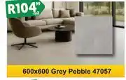 K Carrim Grey Pebble Tiles 600 x 600 47057-Per m2 offer