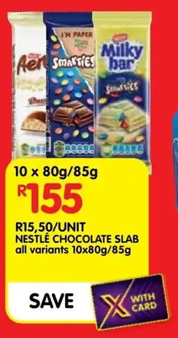 Shoprite Nestlé chocolate slab all variants offer