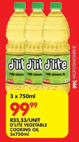 Shoprite D'lite vegetable cooking oil offer