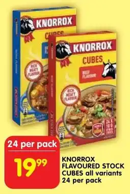 Shoprite Knorrox flavoured stock cubes all variants offer