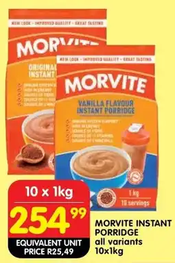 Shoprite Morvite instant porridge all variants offer