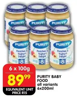 Shoprite Purity baby food offer