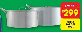 Shoprite Zebra pot set offer