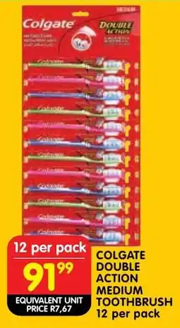 Shoprite Colgate double action medium toothbrush offer