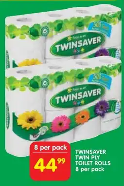 Shoprite Twinsaver twin ply toilet rolls offer