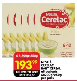 Shoprite Nestlé cerelac baby cereal all variants offer