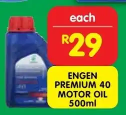 Shoprite Engen premium 40 motor oil offer