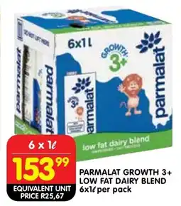 Shoprite Parmalat growth 3+ low fat dairy blend offer